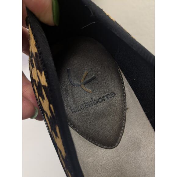 LIZ CLAIBORNE Women's Size 9.5 Stacy Black Patent Leather Houndstooth Loafers - Picture 8 of 10